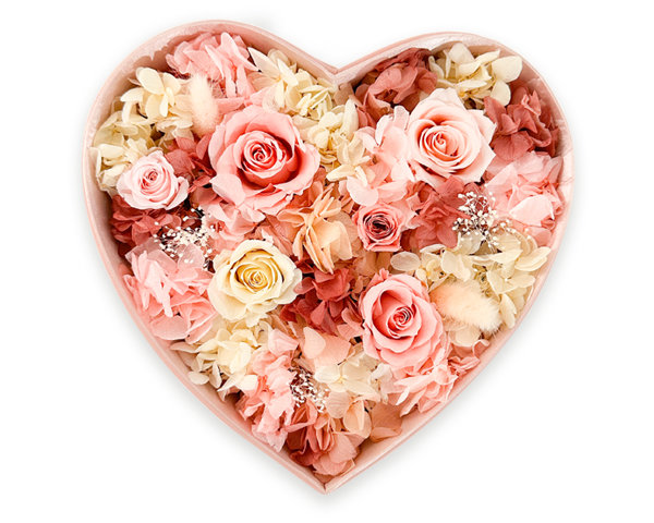 Preserved Forever Flower - Classic Pink Heart Preserved Flower Gift  M008 - PX0120B1 Photo